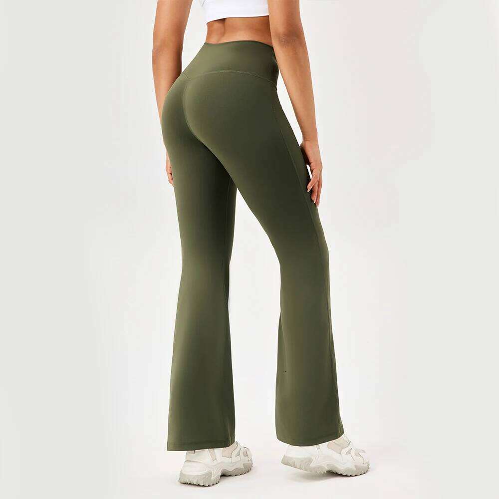 Pants for Women Slim Wide-leg Bell-bottoms Gym Running Breathable Fiess High Waist Yoga Leggings