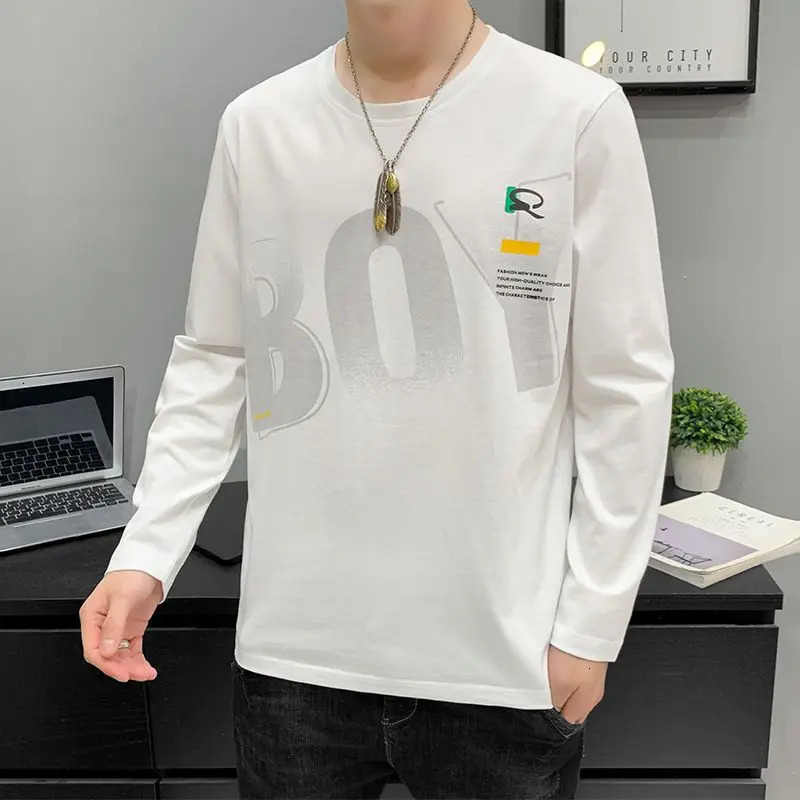 Spring Autumn Mens Trendy Long Sleeve TShirt 250729