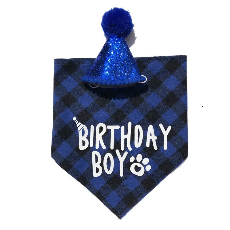 Dog Birthday Party Decoration Set Pet Triangle Scarf Cute Hat Bow Tie Collar Accessory Supplies 250729