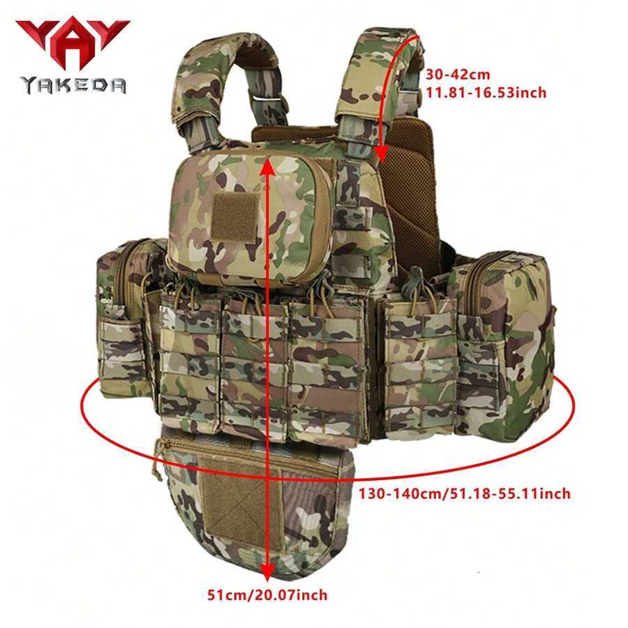 YAKEDA Five piece equipment bag training vest wear-resistant and tear resistantdetachable and expandable waterproof Z250728