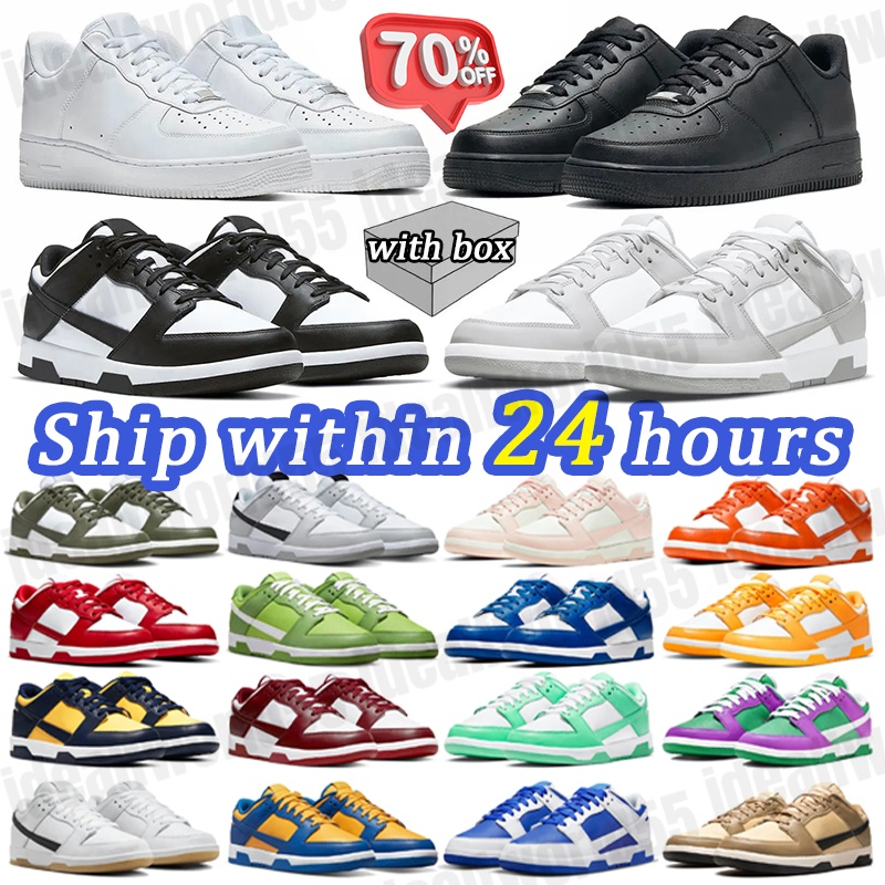 With Box designer shoes womens sneakers black white University Blue leather rubber Breathable Patchwork Classic party Grey Fog Medium Olive Green red mens shoe