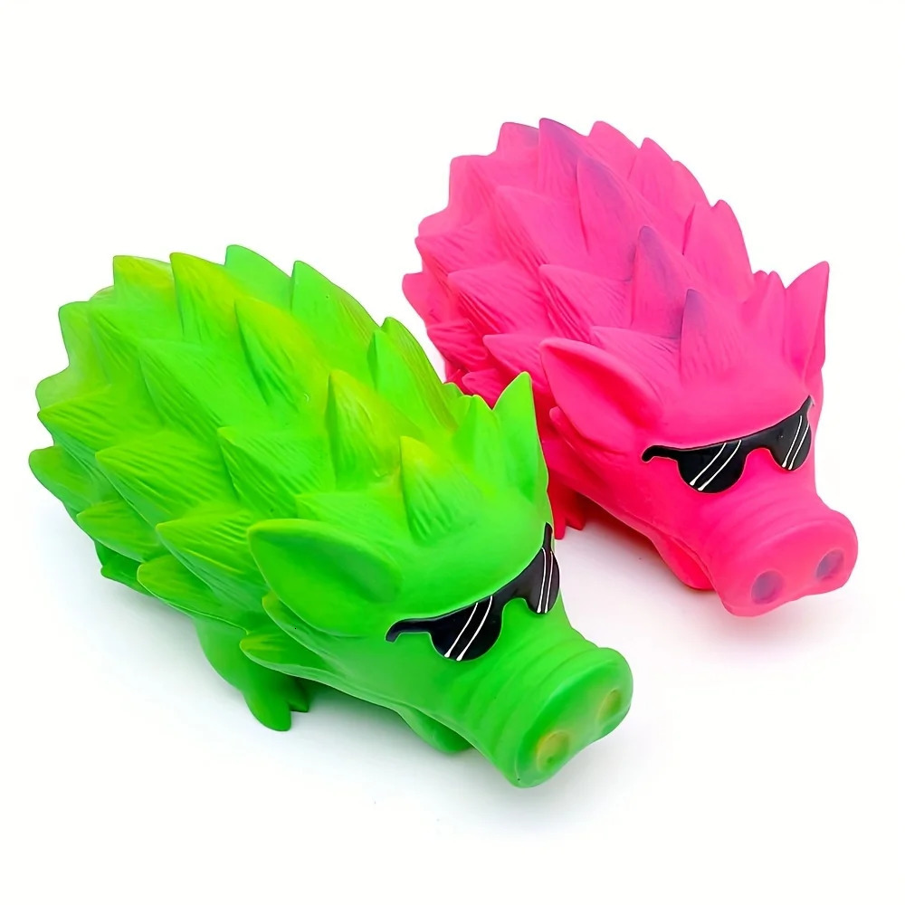 A Large Hedgehog Latex Squeak Dog Bite Toy Durable Rubber Teeth Grinding for Medium to Dogs No Battery Required 250729