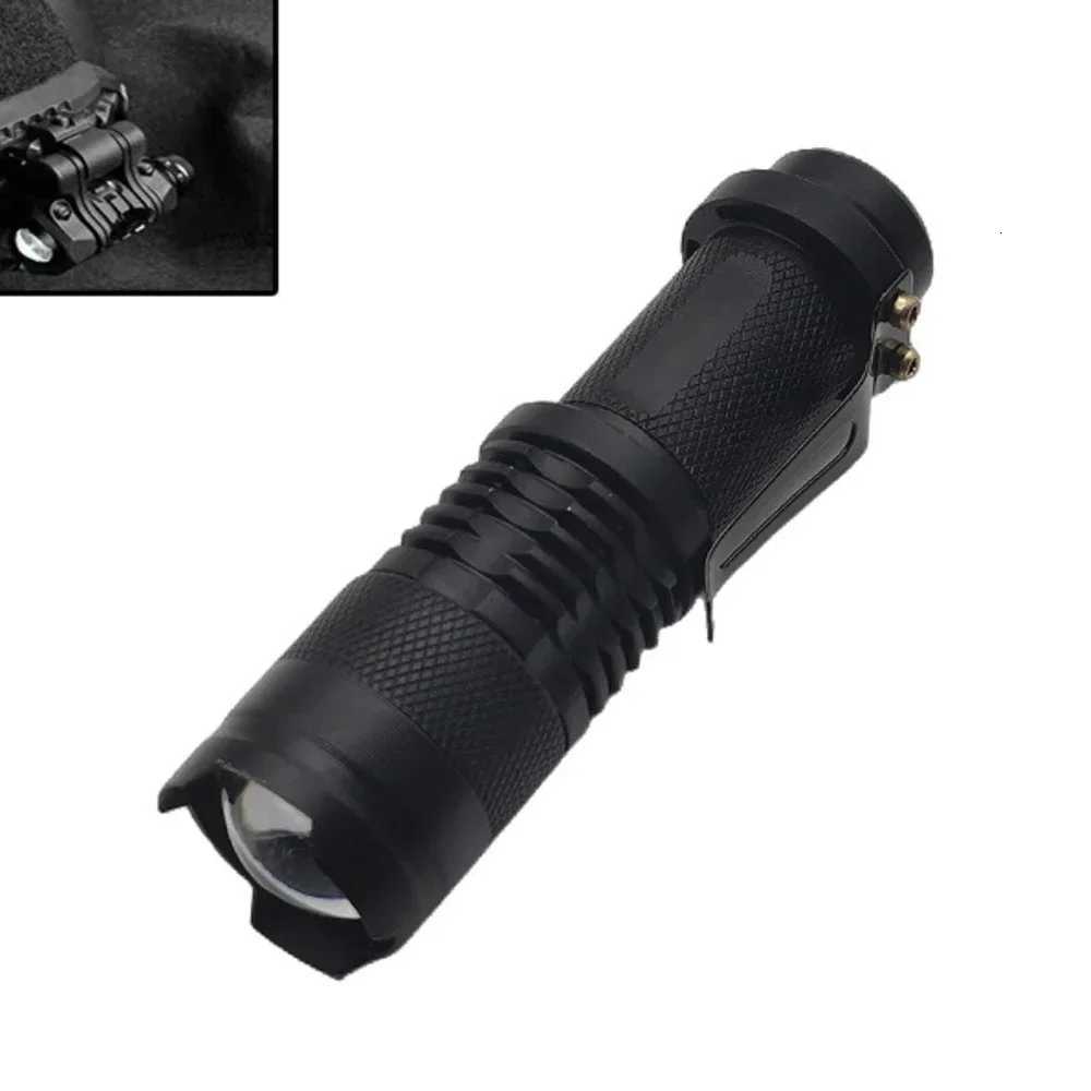 Tactical Helmet Light Mini Flashlight Adjustable Rail Mount Rotatable LED Guide Rail Set Hunting Sports Outdoor Gear Accessories R250728