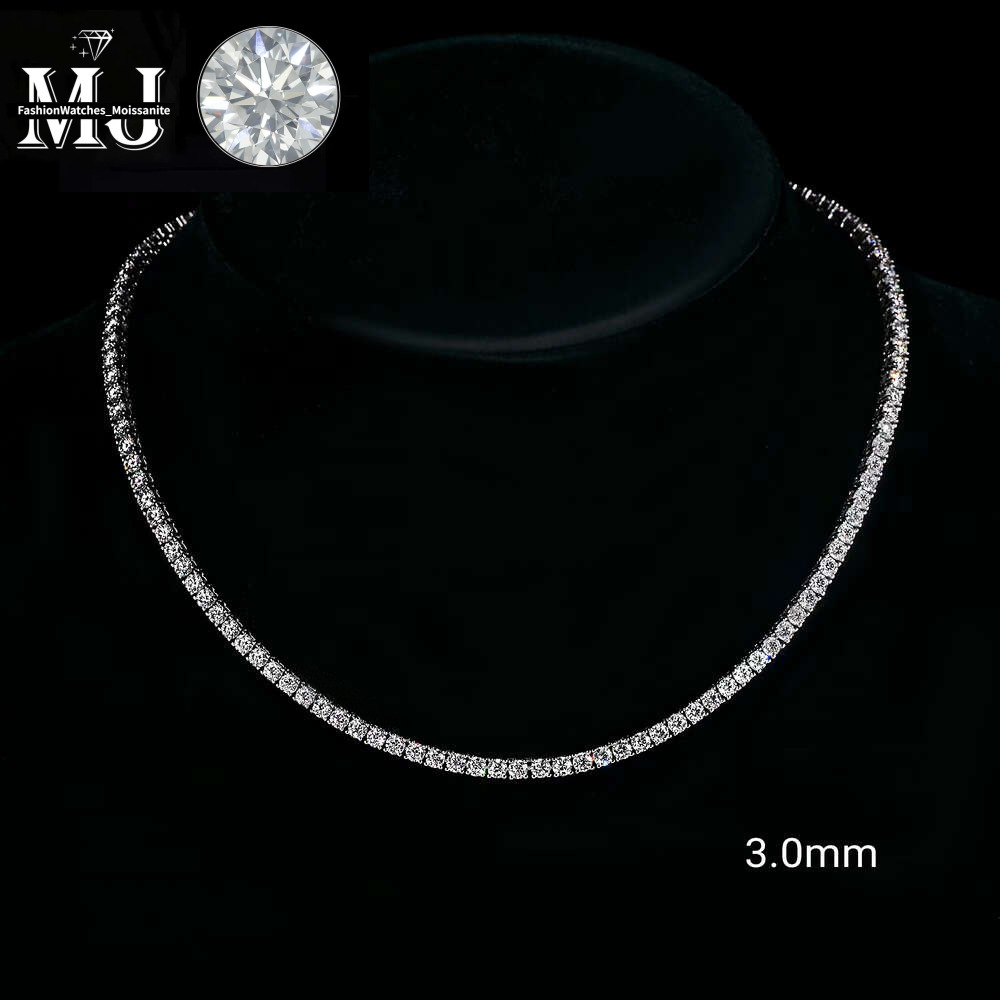 Most affordable Sier pass tester moissanite chain hip hop dia tennis necklace for men and women