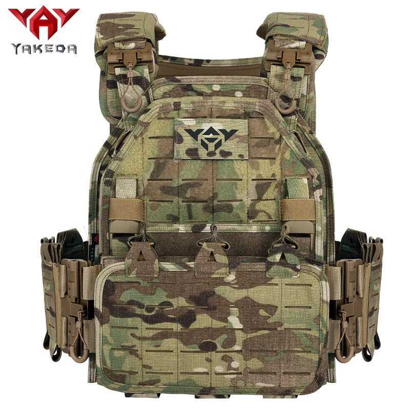 YAKEDA Quick Release Plate Carrier 6094 Tactical Vest Outdoor 1000D Molle Hunting Protective Vest Adjustable CS Combat Equipemnt Z250728