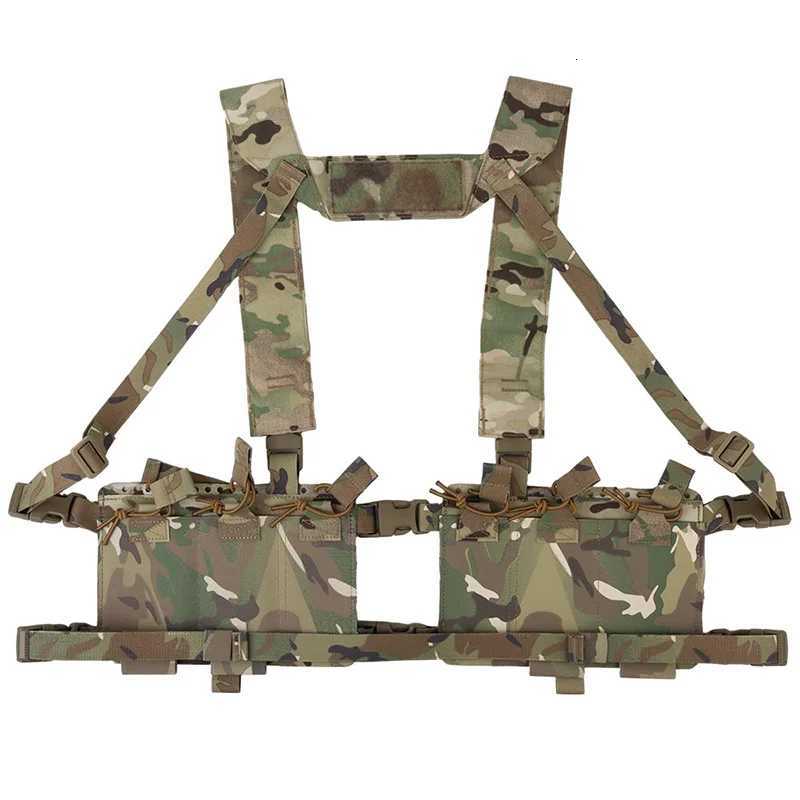Alpha 34 Split Front Chest Rig Modular Quick Release System Laser Cut Mount Panels for Hunting Simulation Gear Storage Z250728
