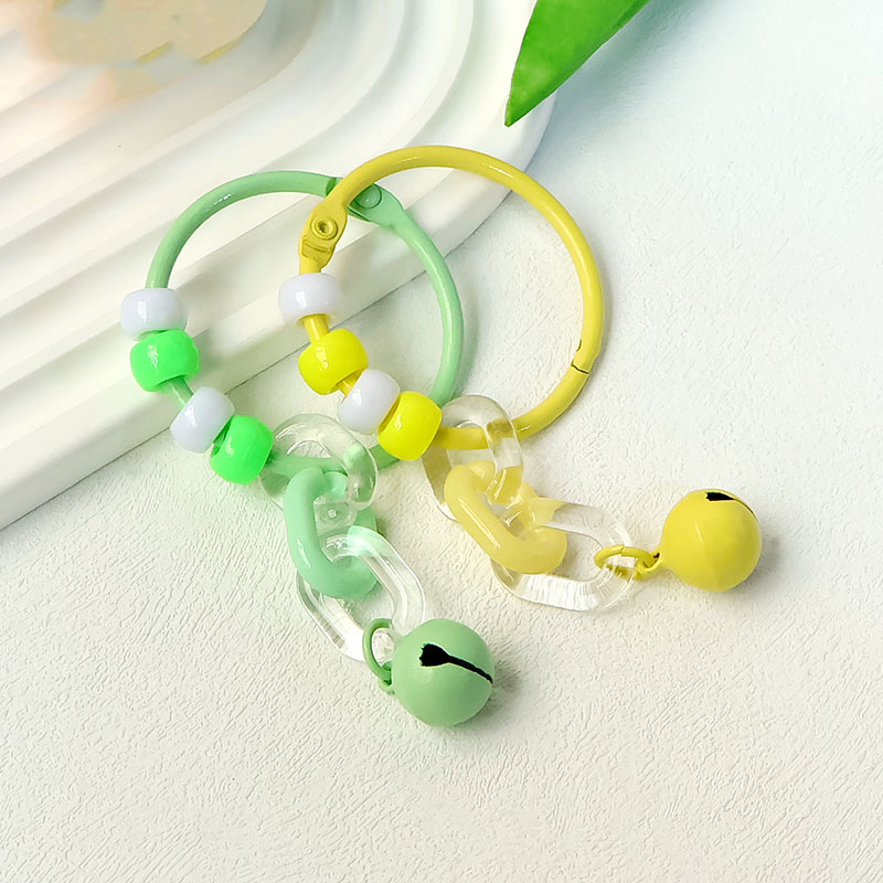 Customized factory direct color baking paint key ring pendant bell card ring bag jewelry keychain charm book ring