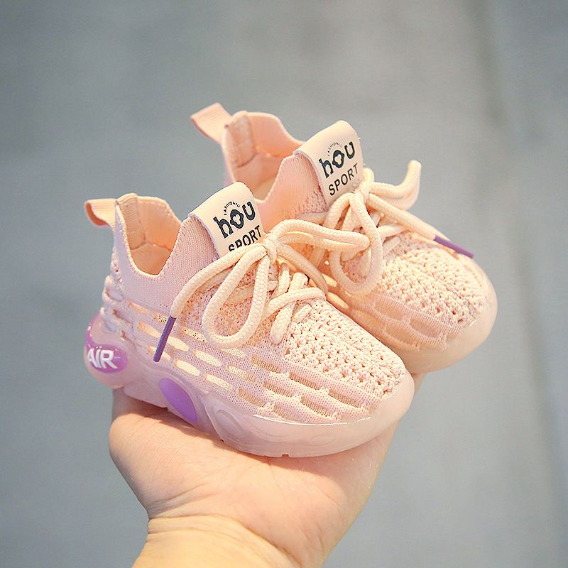 Kids Sneakers Sports Baby Soft Summer Breathable Running Knitting Infant Teenage Boy Girl Lightweight Shoes Toddler Running Shoes Sizes US0.5C-US10C C