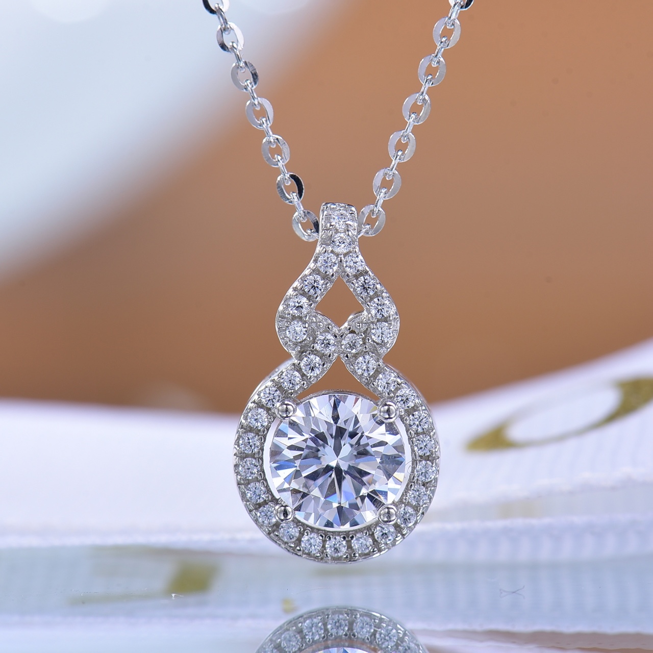Moissanite Gourd Pendant - 925 Sterling Silver, 1ct Sparkling Cut, Lucky Charm for Graduation & Self-Treat