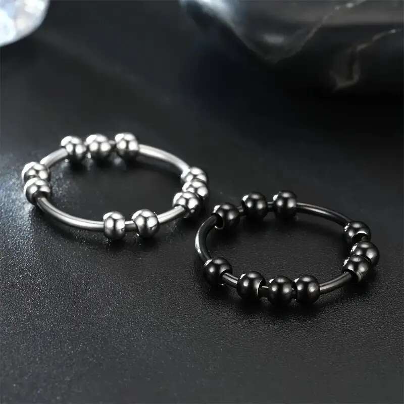 New Product Rotatable Ball Anxiety Relief Creative Personality Ring Unisex