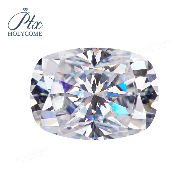 Factory D Color Rectangle Elongated Cushion Cut Moissanite Loose Stone with Certificate Moissanite Lab Diamond Pass Tester with GRA Report
