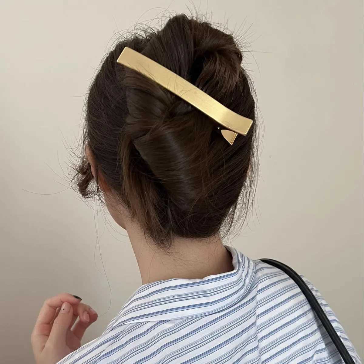 Korean Women Elegant Hair Clips Barrettes for Girls Metal Hair Claws Hairpin Bangs Duckbill Clip Ponytail Fashion Accessories Z250729