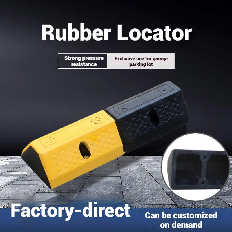 Rubber Car Aligner Stopper Anti-Collision Wheel Protector Precise Parking Easy Installation