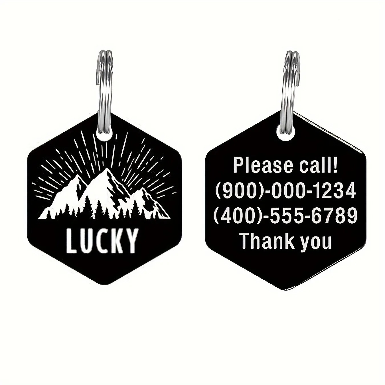 Custom Engraved Stainless Steel Dog Tag - Durable Pet ID for Collars Personalized with Your Dogs Name Contact Info 250729