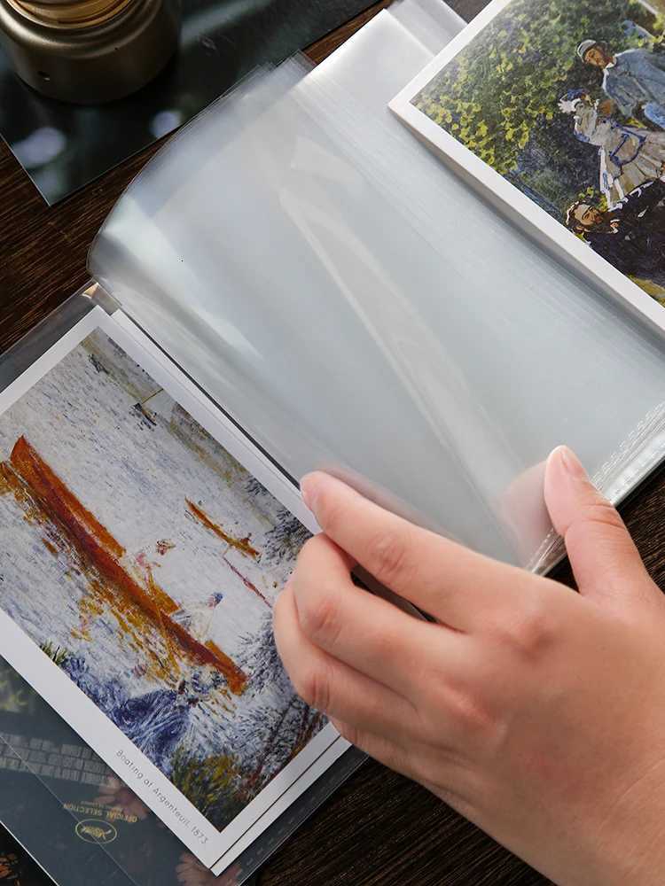 40 pages/book A6 Pocket Transparent Photo Postcard Organizer DIY Decorative Book Large Capacity Organizer Album Book Z250729