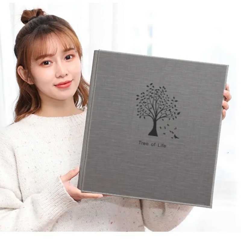 Large-Capaci Leather Insert Sle Photo Album with Molded 6-Inch Pages Perfect for Family and Baby Growth Memories 800 Pockets Z250729
