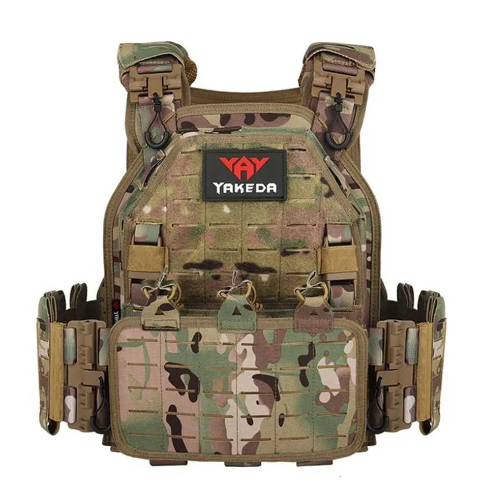 YAKEDA Quick Release Plate Carrier 6094 Tactical Vest Outdoor 1000D Molle Hunting Protective Vest Adjustable CS Combat Equipemnt Z250728