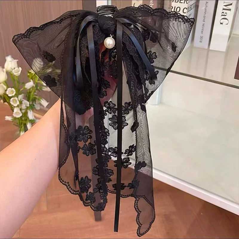 1pc Korean Ribbon Lace Bow Half-Up Hairstyle Hair Claw Gentle and Elegant Korean Style Hair Clip Versatile Ponytail Hair Clip Z250729