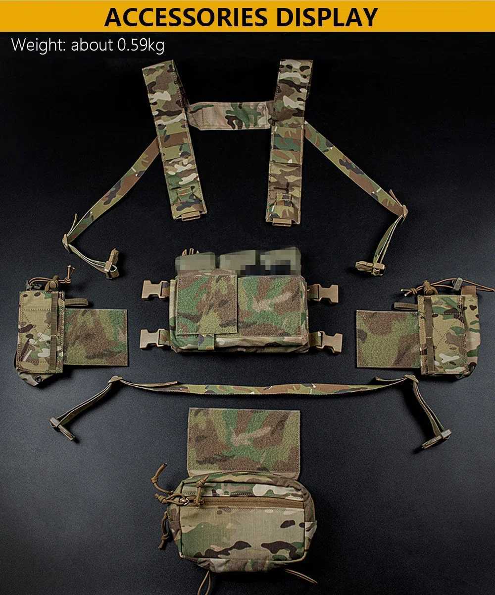 MK4 Militar Hunting Vest Modular Lightweight MOLLE Tactical Chest Rig for Outdoor CS Airsoft Combat Paintball Shooting Z250728
