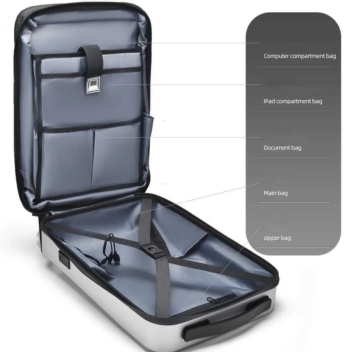 Mens 15.6 /17 Inch Waterproof Laptop Backpack Expandable Hard Shell Gaming Pack TSA Anti-theft USB Charge Business Travel Bags S250728