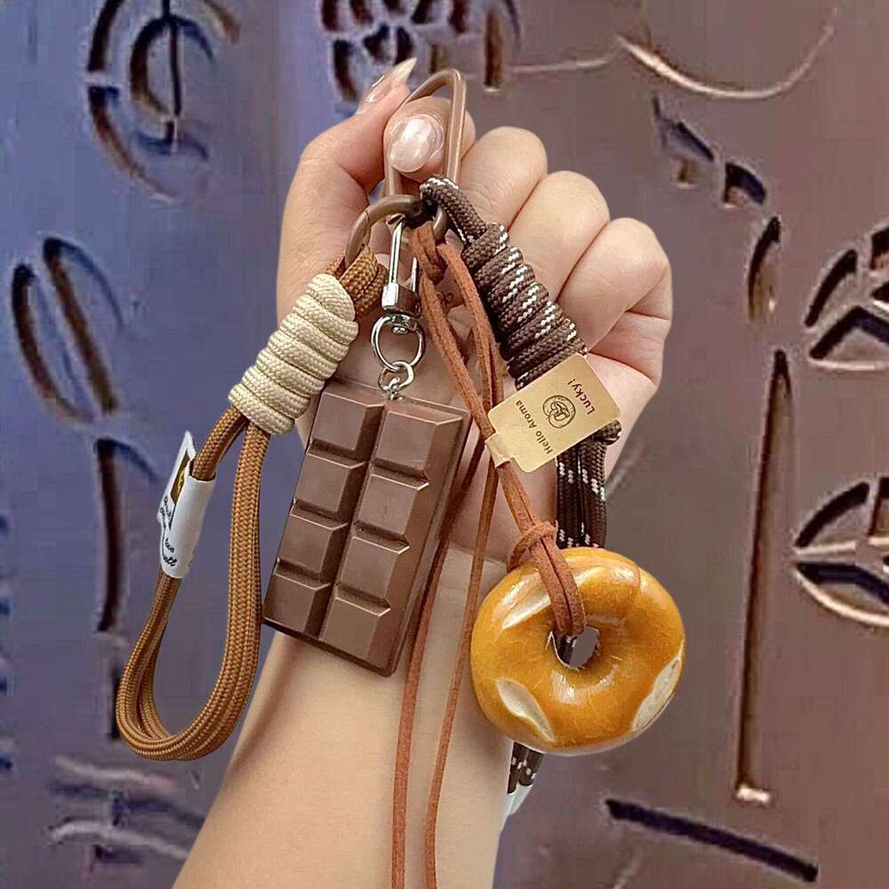 Creative Miu Series Alkaline Bread Hand Strap Pendant Cute Couple Bag Keychain Hanging Decoration Small Gift