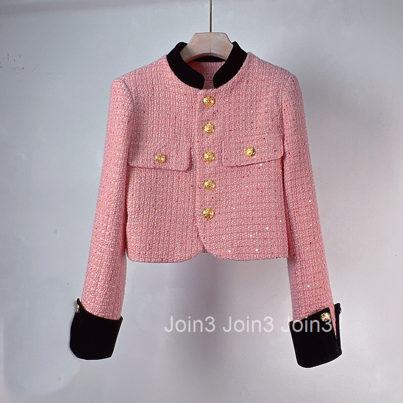 Goddess Sister Style Short Coat Autumn Winter French Texture Fashionable Elegant Stand Collar Top Internet Celebrity