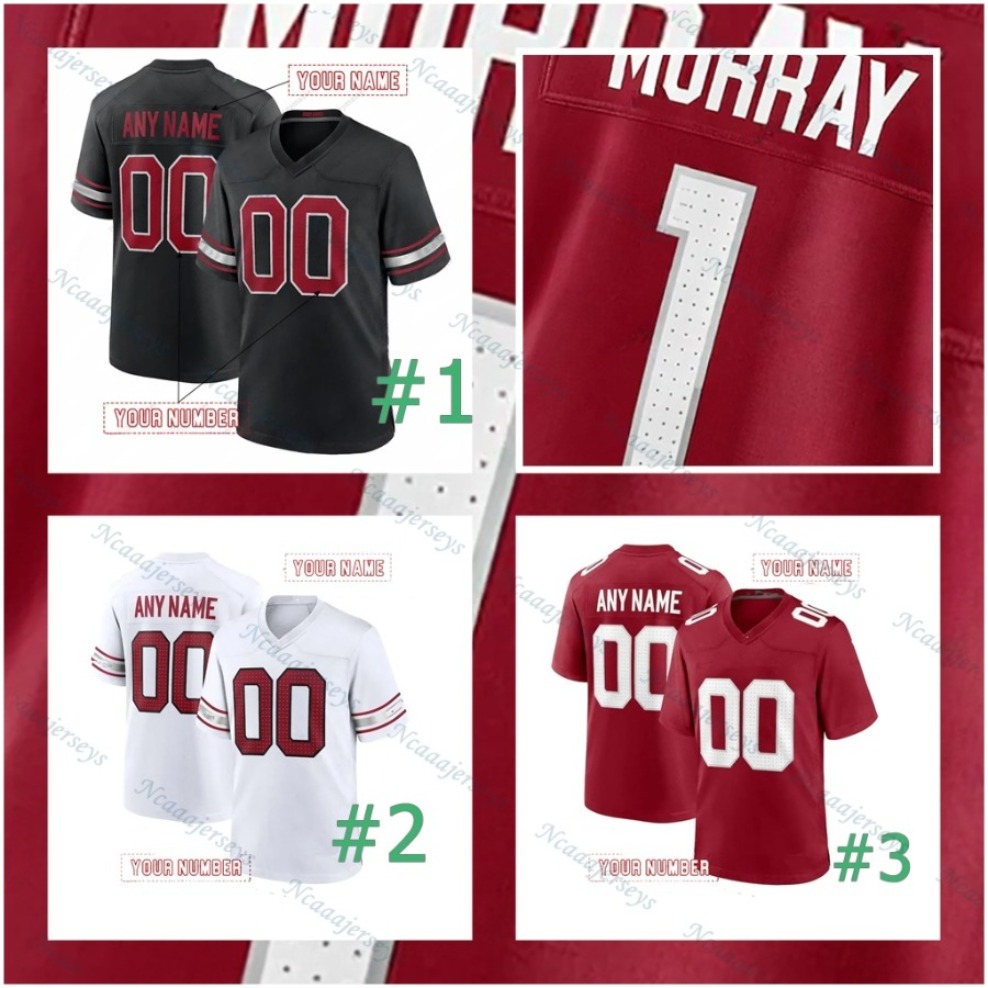 Personalized Custom Kyler Murray 1 Marvin Harrison Jr. 18 Trey McBride 85 Budda Baker 3 Football Jerseys Any Number Name For Men Women Youth
