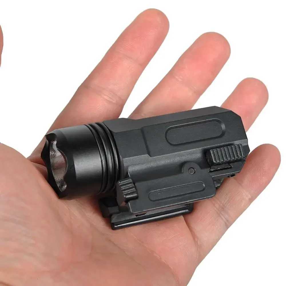 Airsoft Mini Pistol Light QD Quick Detach Handgun Flashlight LED Rifle Gun Tactical Torch for 20mm Rail Glock 17 19 18C 24XJ250728