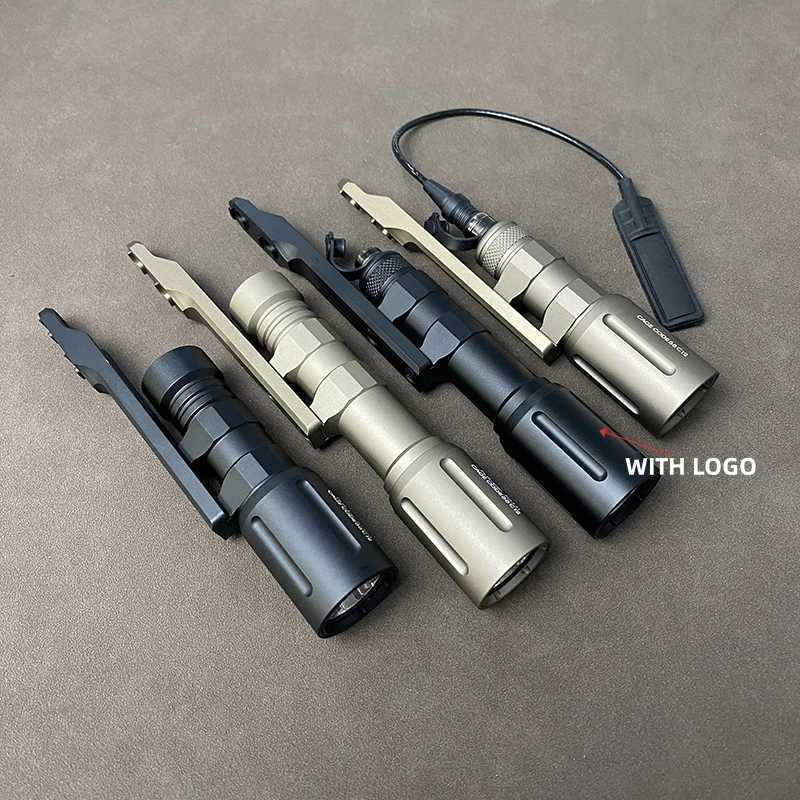 Tactical Airsoft Metal Scout Light V2 Flashlight and SF Pressure Switch with Lightbar Scout Mount Fits MLOK Rail Weapon Torch R250728