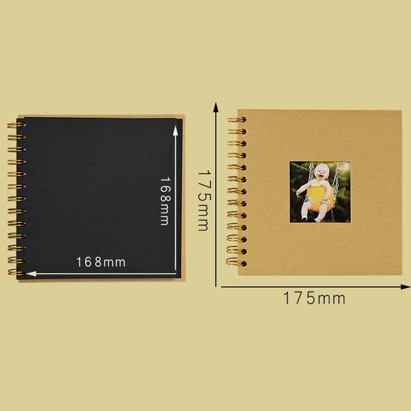 6inch Binder Photocards Holder Paper Photo Album Baby Scrapbooking DIY Kids Memory Book for Photos Collect Book Photo Storage Z250729