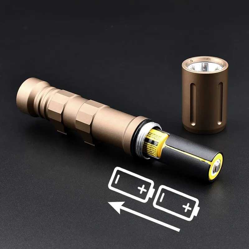 1300 Lumen Tactical LED Powerful Flashlight Metal PLHv2 Scout Weapon Light for Picatinny Rail Hunting Airsoft Dual Switch XJ250728