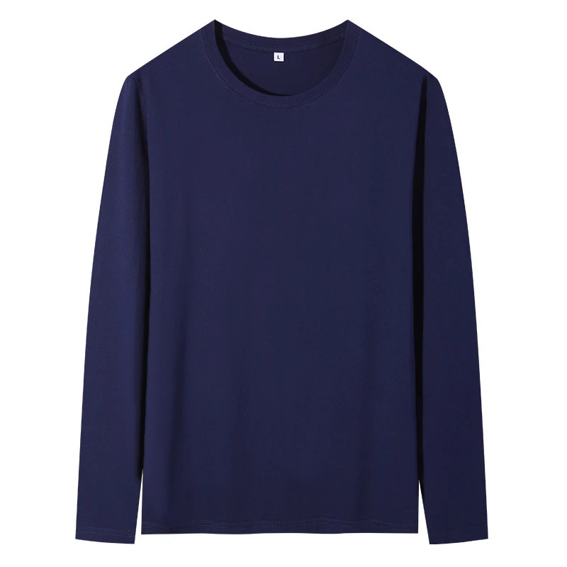 Spring Summer Mens ONeck TShirt Long Sleeve T Shirt Solid Tshirt Men Clothing Breathable Tops Tees 250729