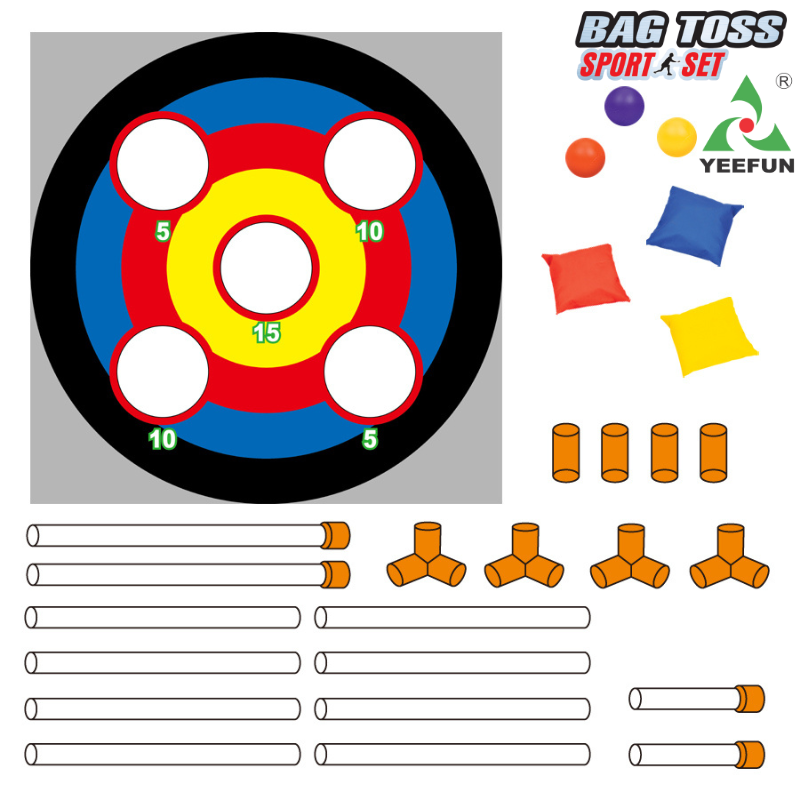 Multi-Fun Children's Sandbag Throw Activity Set & Soft Landing Pad