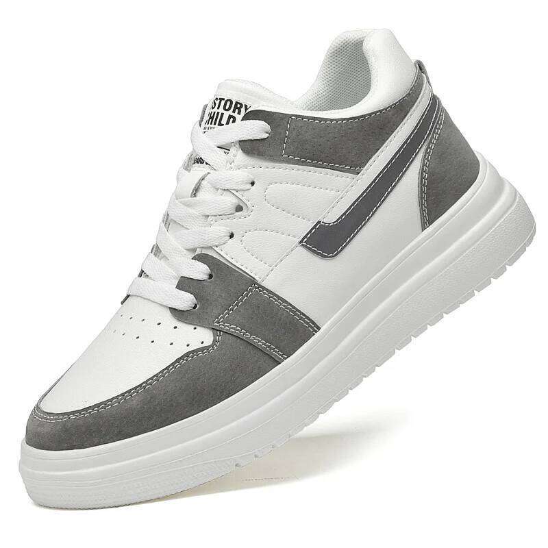 Genuine Leather height increasing elevator men Woman increase 6cm 8cm man sneakers sport shoes casual