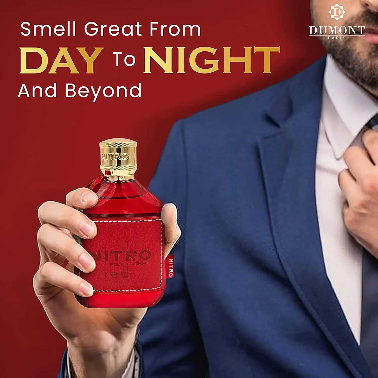 Nitro Red - 3.4oz - Eau De Parfum - Luxury Perfume for Men - Fruit Woody Floral Masculine Fragrance - Long Lasting Z250729