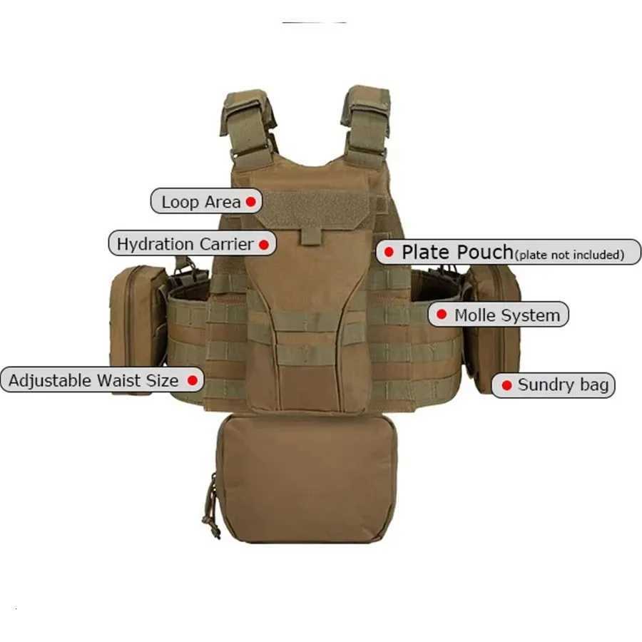 YAKEDA Vest Plate Carrier Chalecos Tactico Quick Release Security Tactical Vest Removable Tactical Vest Z250728