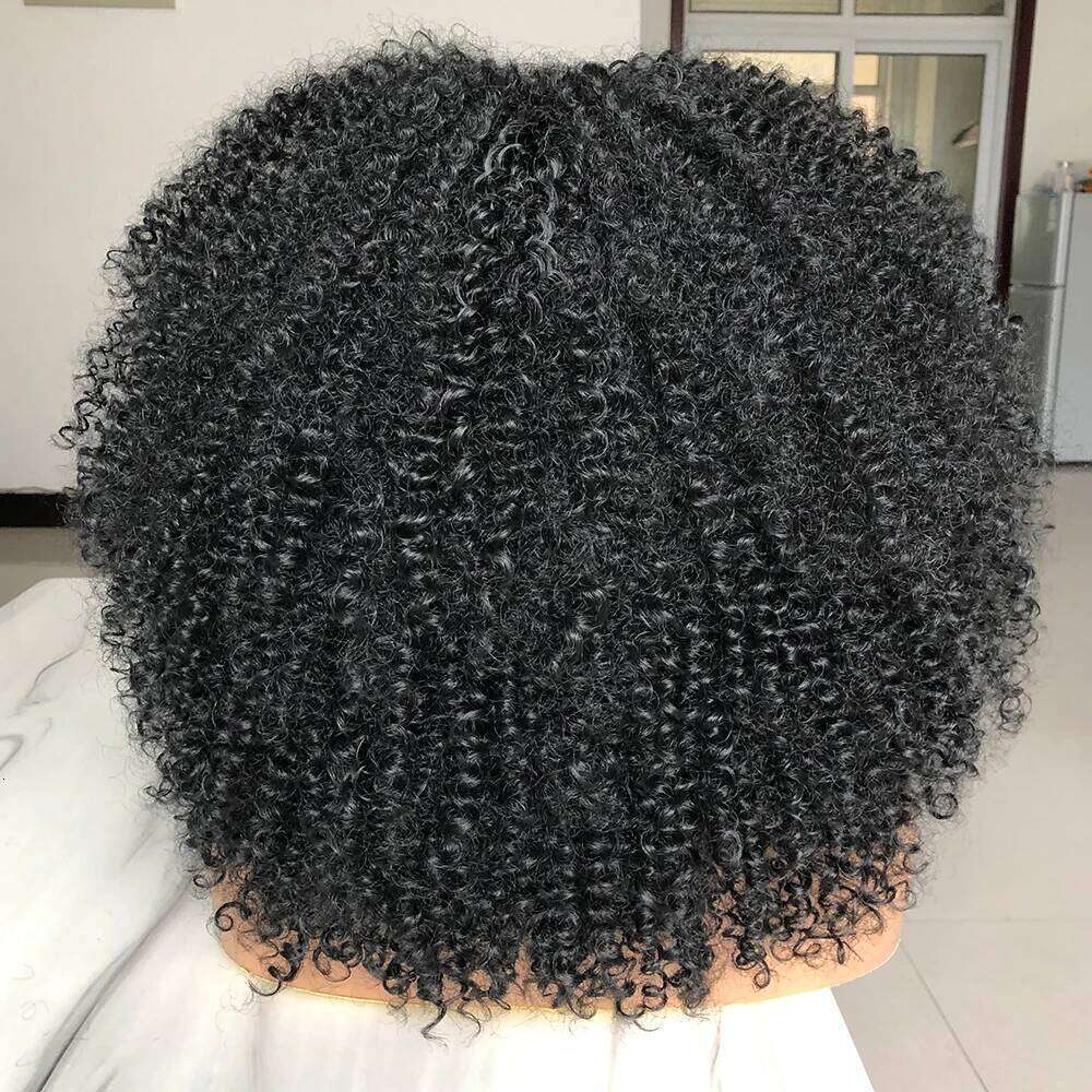 Short For Women Synthetic Afro Kinky Curly With Bangs Fluffy Natural Soft Hair Black Wigs