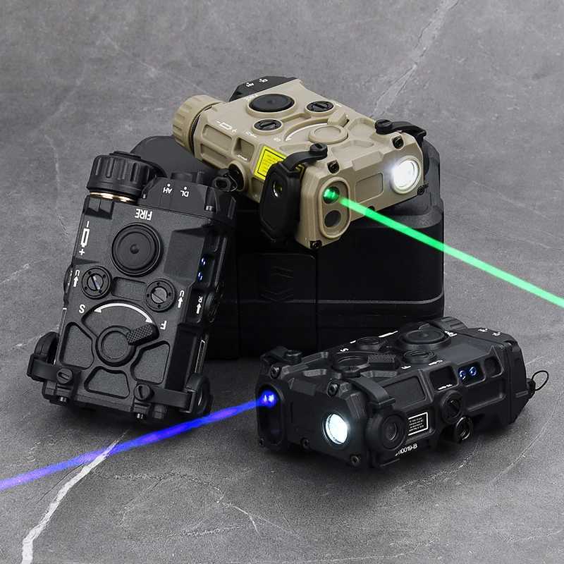 20MM Rail Tactical OGL Hunting Weapon Flashlight Red/Green/Blue Laser Strobe White LED Spotlight NO IR Scout Light R250728