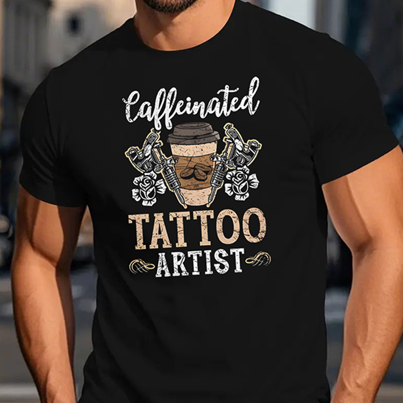 Mens Casual Graphic Print T Shirt Comfortable Fit Soft Fabric(Suitable for young men and women)