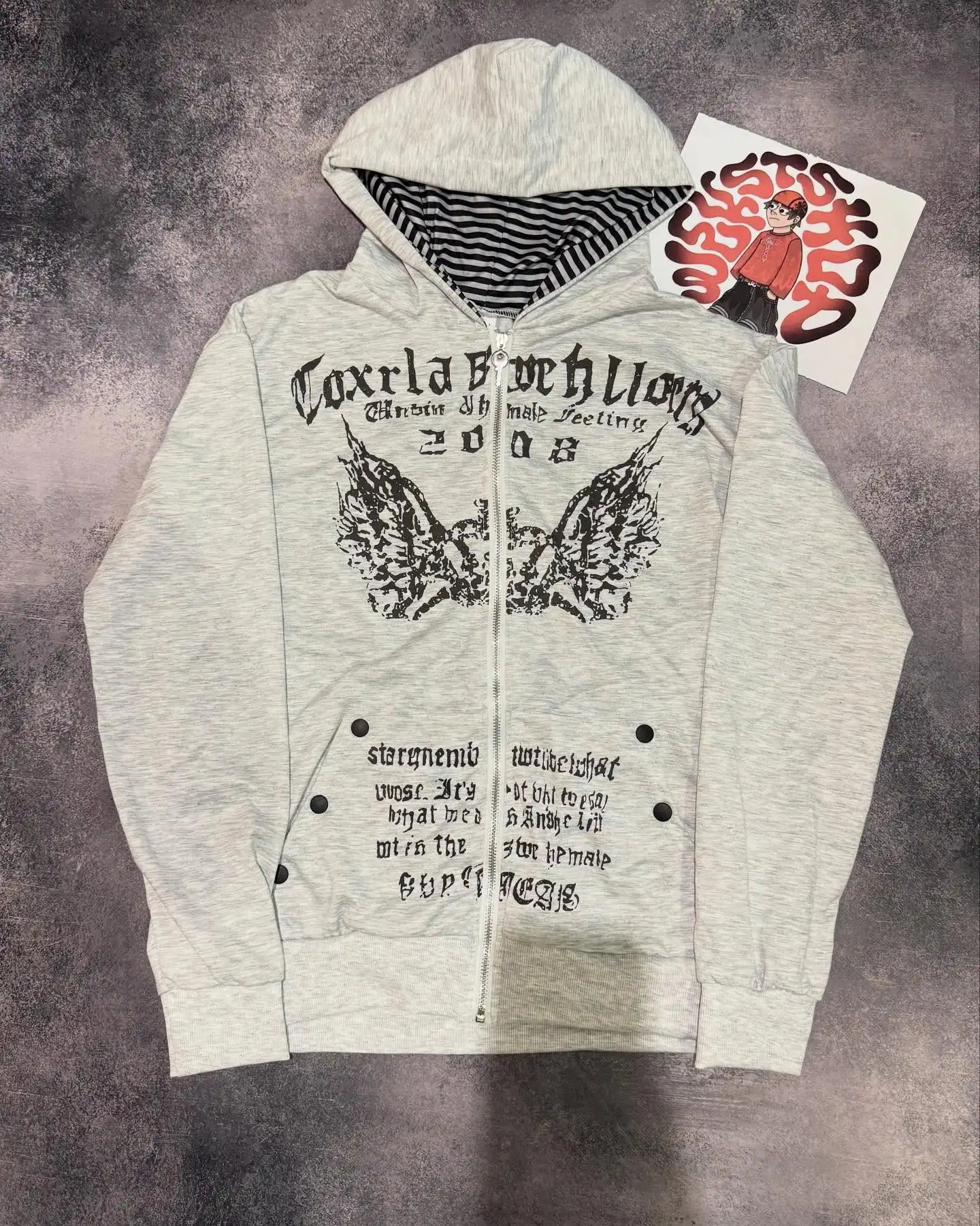 American Trend Joker Hip Hop Zipper Hoodie Women Street Y2K Harajuku Vintage Sweatshirt Unisex Punk Rock Cardigan 250729