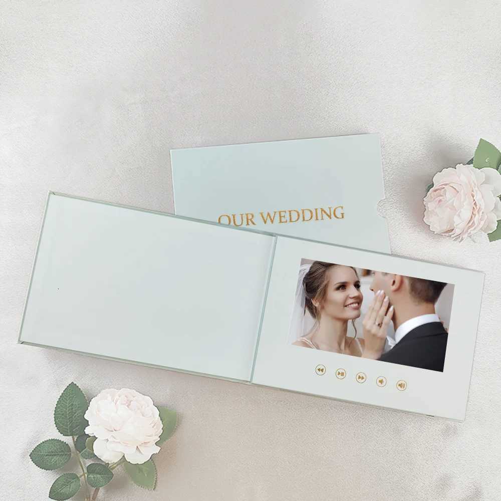 Luxury Linen Bound Video Book Wedding Video Album Up to 3 hours of video 7 IPS Display 4GB of memory and Rechargeable Battery Z250729