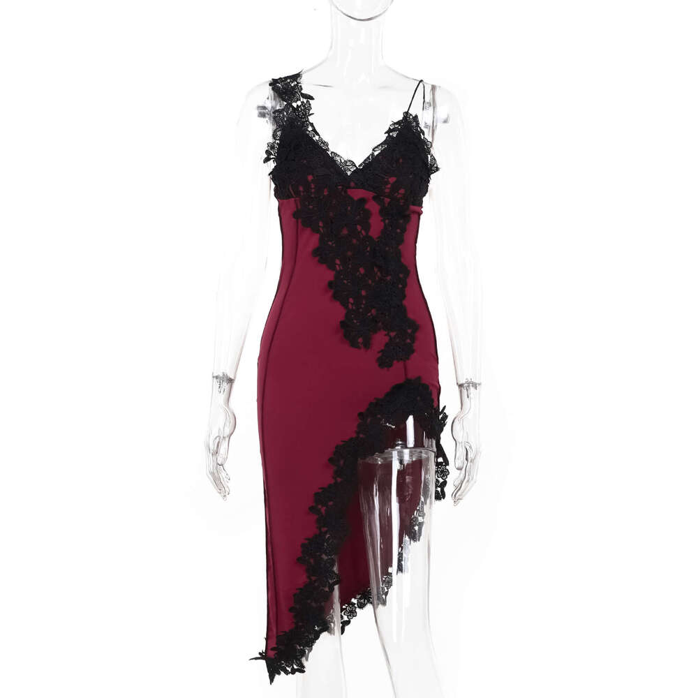 European and American Sexy Deep V Strap Slim Fit Chest-Enhancing Backless Party Hot Girl Elegant Bodycon Short Dress