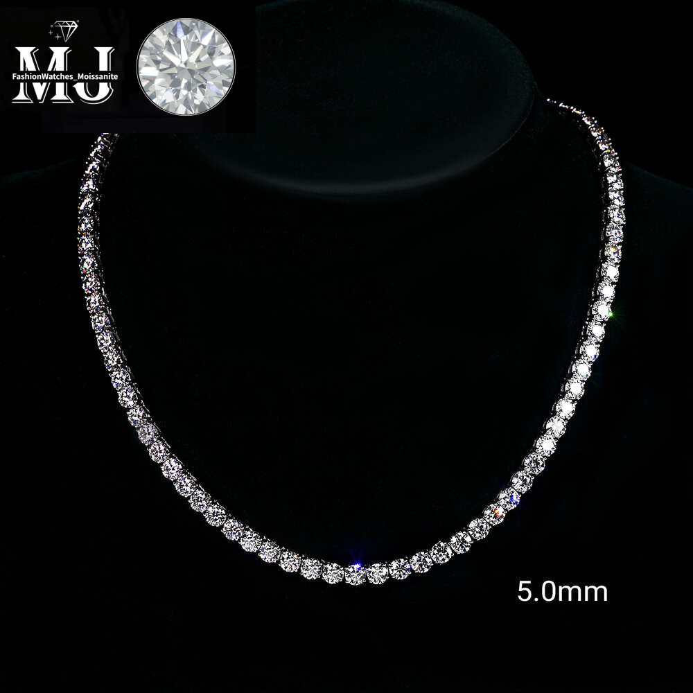 Most affordable Sier pass tester moissanite chain hip hop dia tennis necklace for men and women