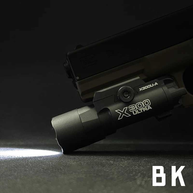 Tactical X300 X300U Nylon Pistol Gun Strobe LED Light Fit 20mm Rail Airsoft Hanging Hunting Flashlight R250728