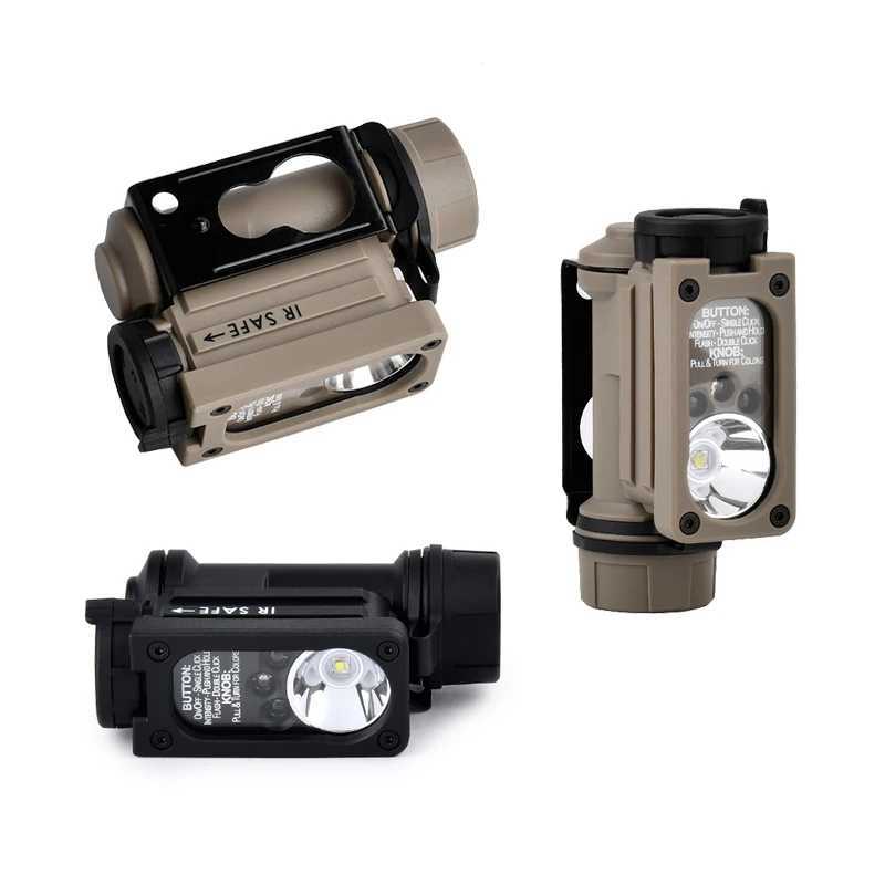 Tactical Sidewinder 2 FAST Helmet Light White LED Flashlight Red Blue IR Strobe Lamp Airsoft Hunting Gear Signal Safety Light XJ250728