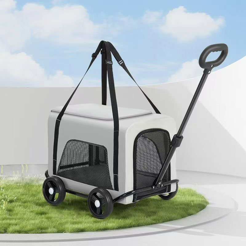 Pet Cart, Dog, Cat, Teddy, Baby Cart, Outdoor Small Trolley, Lightweight and Foldable