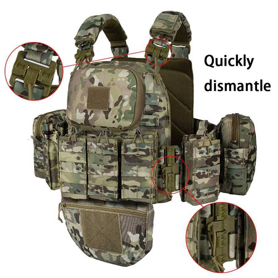Quick-release training vest molle multifunctional outdoor vest equipment Z250728