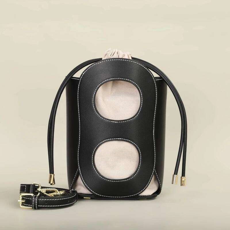 Women's Bags Designer Women's Bags Designer Chic Women's Crossbody Bucket Bag, Simple Atmosphere Hollow Design Shoulder Bag