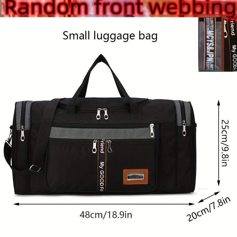 Large Capacity Multifunctional Nylon Luggage Bag Foldable Portable Travel Duffel for Men Business Trip Clothing Storage 250729