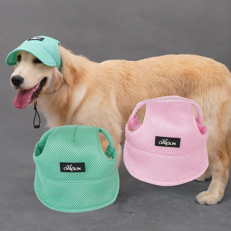 Summer Pet Dog Hat Breathable Sun Protection Ears Exposed n Golden Retriever Cap Shade Accessories 250729